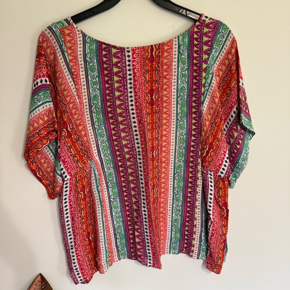 C10‎ Anthropologie Maeve Milla Aztec Print Multicolored Blouse - Picture 4 of 5